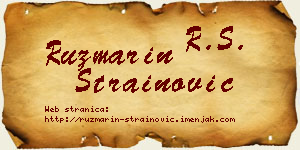 Ruzmarin Strainović vizit kartica